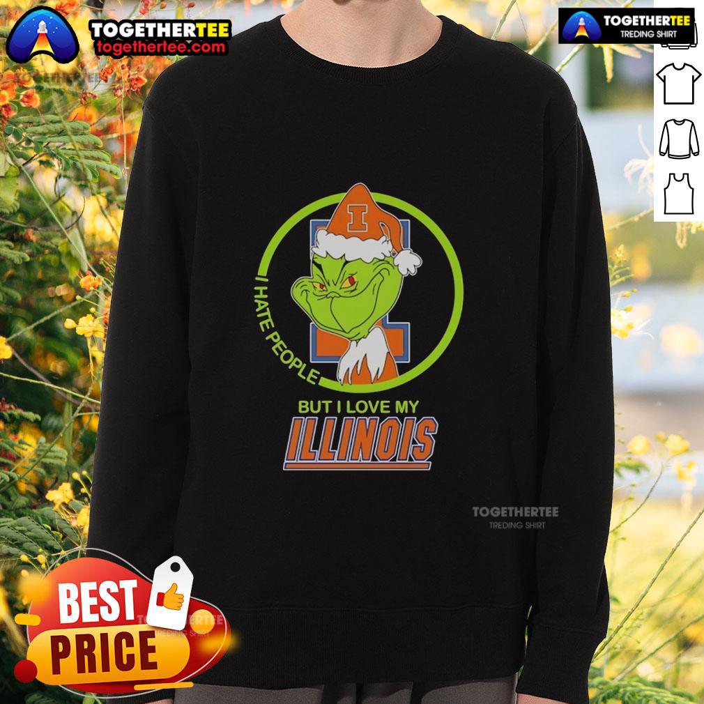 Official Grinch I Hate People But I Love My Illinois Fighting Illini Sweatshirt Official Grinch I Hate People But I Love My Illinois Fighting Illini Sweatshirt in vibrant colors, perfect for fans.