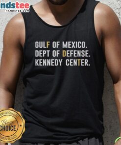 Official Gulf of Mexico Dept of Defense Kennedy Center tank top showcasing vibrant design and quality fabric.
