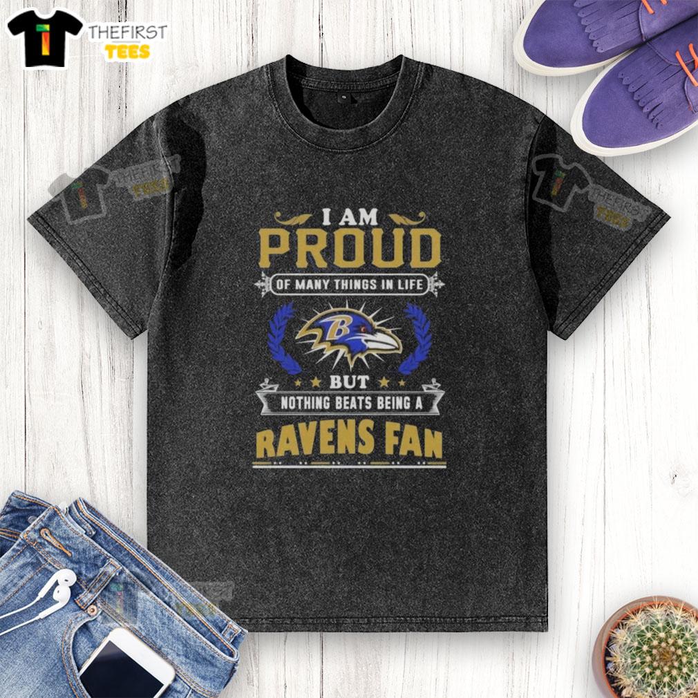 official-i-am-proud-of-many-things-in-life-but-nothing-beats-being-a-baltimore-ravens-fan-washed-t-shirt Washed Baltimore Ravens fan t-shirt with 'I Am Proud Of Many Things In Life' printed design for passionate supporters.