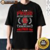 Alt Text: Official NC State Wolfpack fan t-shirt with 'I Am Proud Of Many Things In Life' slogan, perfect for loyal supporters.