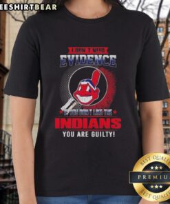Official I Don't Need Evidence tee for ladies, featuring Cleveland Indians theme, perfect for fans and supporters.