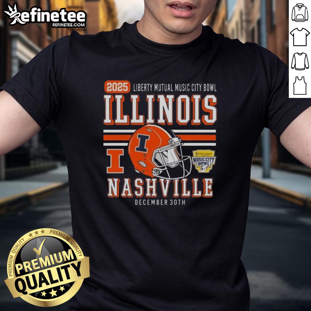official-illinois-fighting-illini-football-2025-liberty-mutual-music-city-t-shirt-1 Official Illinois Fighting Illini Football 2025 Liberty Mutual Music City T-Shirt featuring team colors and logo design.