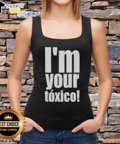 Official Im Your Toxico Tank Top featuring bold lettering and a trendy design, perfect for casual summer outfits.