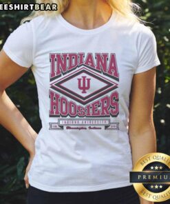 Alt Text: Official Indiana Hoosiers Heater Ladies Tee in red, featuring team logo, perfect for fans supporting Indiana basketball.