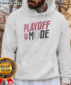 Official Indiana Hoosiers Playoff Mode hoodie for College Football Playoff 2025-2026, featuring team colors and logo.