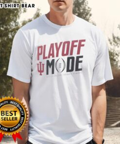 Official Indiana Hoosiers Playoff Mode T-Shirt for College Football Playoff 2025 2026, showcasing team spirit and style.