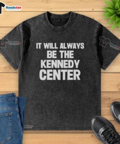 Official Kennedy Center washed t-shirt featuring a classic design, perfect for fans of the iconic cultural institution.