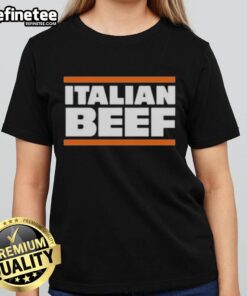 Alt Text: Official Italian Beef Chicago Bears Ladies Tee featuring team logo and stylish design for female fans.