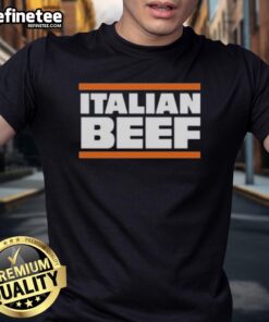 Official Italian Beef Chicago Bears T-Shirt featuring team colors and logo, perfect for fans and game day attire.