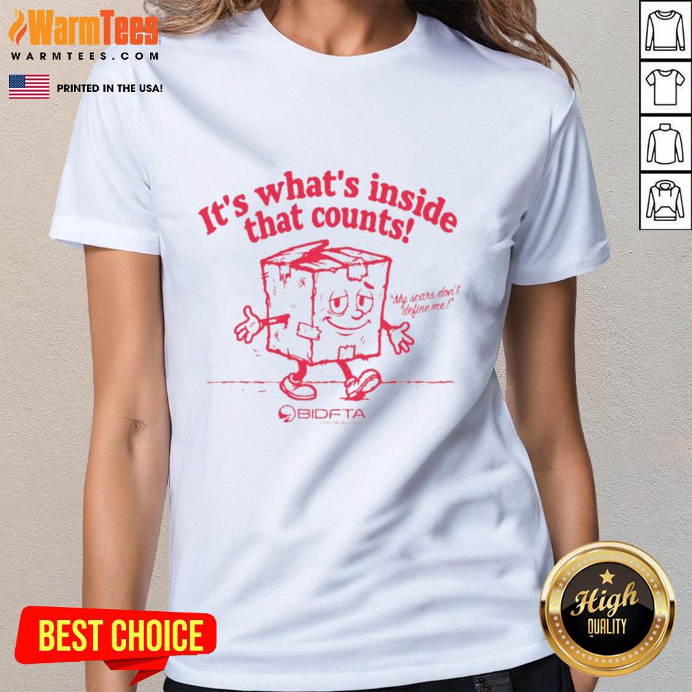 official-its-whats-inside-that-counts-bidfta-ladies-tee Alt Text: Official Bidfta Ladies Tee featuring 'It's What's Inside That Counts' design, perfect for casual and stylish wear.