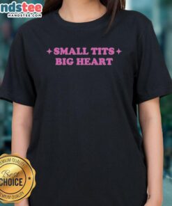 Official Jade Pixel Small Tits Big Heart Ladies Tee featuring a stylish design and vibrant colors for trendy women's fashion.