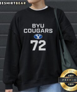 Alt Text: Official Joe Brown BYU Cougars 72 Sweatshirt featuring team logo and vibrant colors for fans and casual wear.