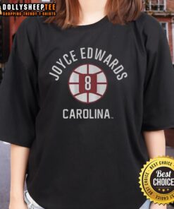 Alt Text: Official Joyce Edwards South Carolina Gamecocks basketball tee featuring name and number design, perfect for fans.
