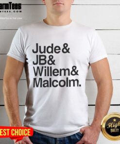 Official Jude JB Willem and Malcolm T-Shirt featuring a stylish design, perfect for fans of the series.
