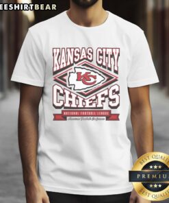 Official Kansas City Chiefs Heater T-Shirt featuring bold team logo and vibrant colors, perfect for fans and game day wear.