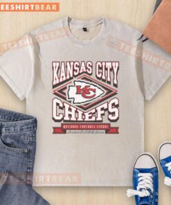 Official Kansas City Chiefs Heater Washed T-Shirt in red, showcasing team logo and vintage style for fans.