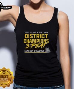 2025 Kearney Bulldogs Football District Champs 3-Peat Tank Top - Official Glass design for champions.