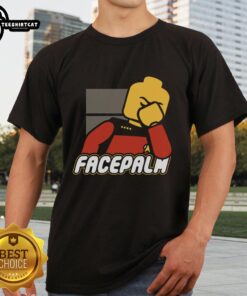 Official Lego Face Palm T-Shirt featuring iconic Lego minifigure design for fans and collectors.