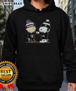 Official Los Angeles Raiders Snoopy and Charlie Brown Best Friends hoodie featuring vibrant designs and team colors.