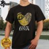 Official Louisiana City Sports Iowa Hawkeyes X New Orleans Saints fingerprint heart t-shirt in vibrant colors.