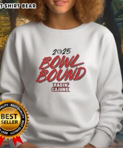 Official Louisiana Ragin' Cajuns 2025 Bowl Bound Sweatshirt in team colors, perfect for fans and game day wear.
