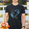 Official Love Carolina Panthers Stethoscope Headphones Fans T-Shirt featuring team colors and logo for passionate supporters.