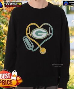 Green Bay Packers sweatshirt featuring official Love design, perfect for fans and headphone enthusiasts.