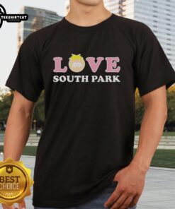 Alt Text: Official Love South Park T-Shirt featuring vibrant graphics of beloved characters in a trendy design.