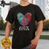 Official Miami Dolphins Heart T-Shirt featuring a unique fingerprint heart design, perfect for sports fans.