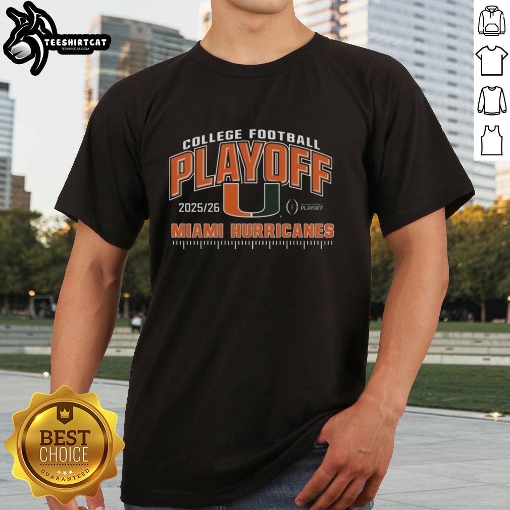 official-miami-hurricanes-2025-college-football-playoffs-t-shirt-1 Alt Text: Official Miami Hurricanes 2025 College Football Playoffs T-Shirt featuring team logo and vibrant colors.