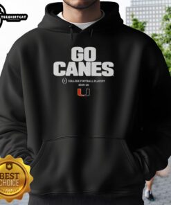 Official Miami Hurricanes Football 2025 CFB Playoff Slogan Hoodie in vibrant colors, perfect for fans and supporters.