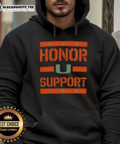 Official Miami Hurricanes Honor Support Hoodie in vibrant colors, showcasing team logo and stylish design for fans.