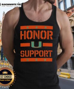 Official Miami Hurricanes Honor Support Tank Top featuring team colors and logo, perfect for fans and game day wear.