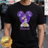 Official Mickey Hands Heart Love Minnesota Vikings Football T-Shirt featuring iconic Disney and NFL designs.