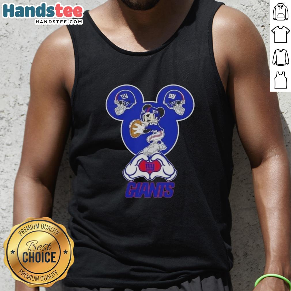 official-mickey-hands-heart-love-new-york-giants-football-tank-top Official Mickey Hands Heart Love New York Giants Football Tank Top featuring Mickey Mouse design and team colors.