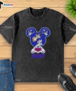 Official Mickey Hands Heart Love t-shirt for New York Giants football, stylish and comfortable design.