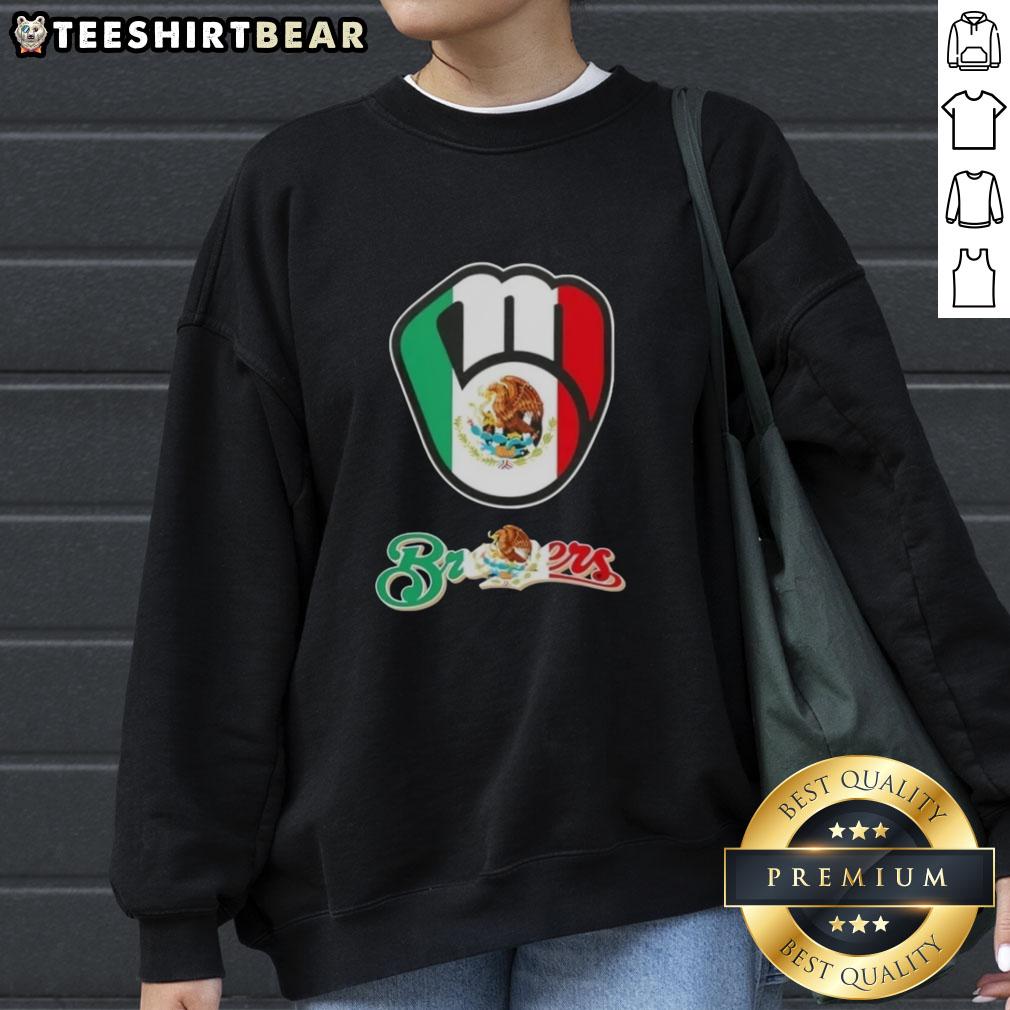 official-milwaukee-brewers-baseball-x-mexican-flag-sweatshirt Official Milwaukee Brewers baseball sweatshirt featuring a vibrant Mexican flag design for fans and collectors.
