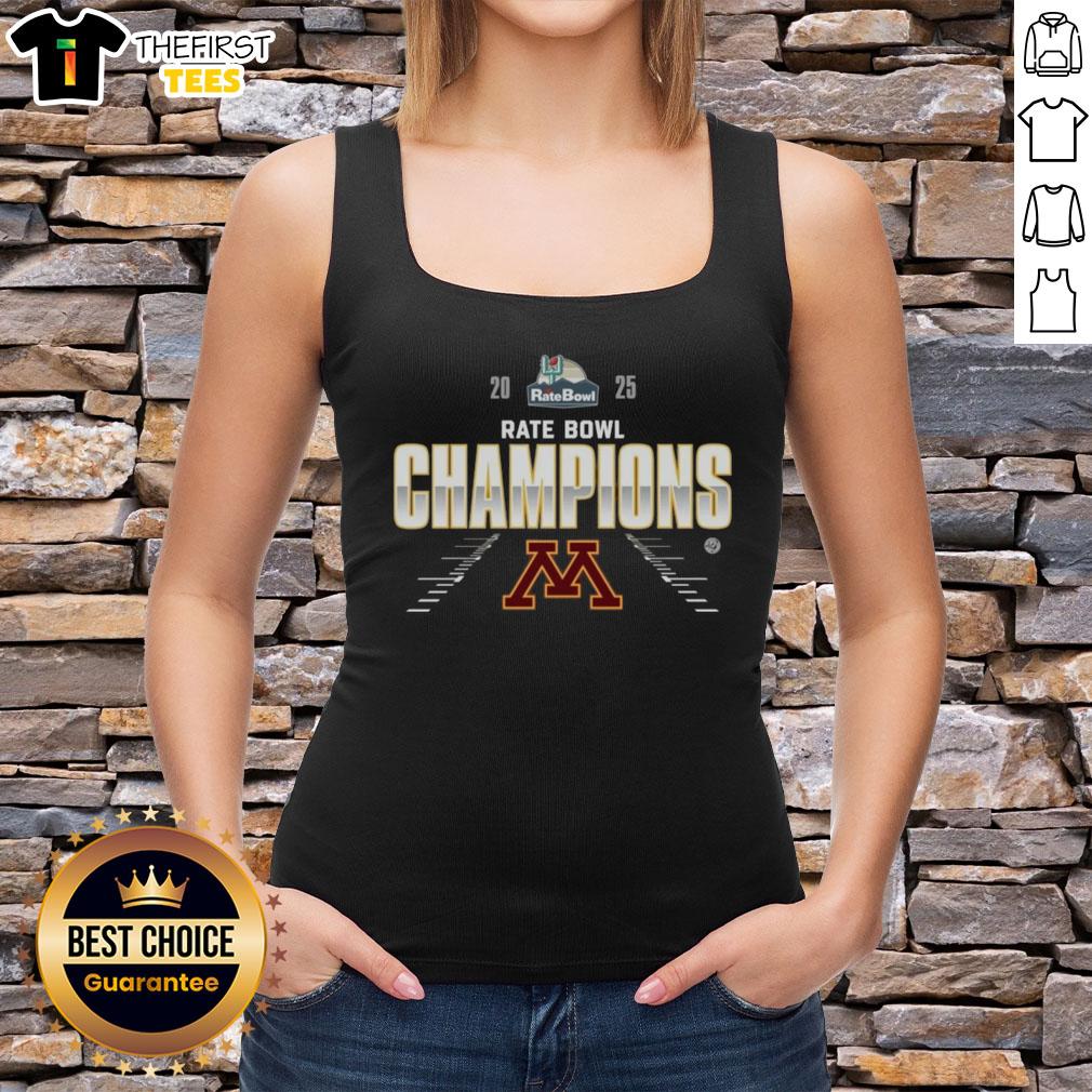 official-minnesota-golden-gophers-2025-rate-bowl-tank-top Official Minnesota Golden Gophers 2025 Rate Bowl tank top featuring team colors and logo, perfect for game day attire.