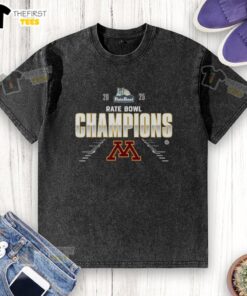 Official Minnesota Golden Gophers 2025 Rate Bowl washed t-shirt featuring team logo and vibrant colors.