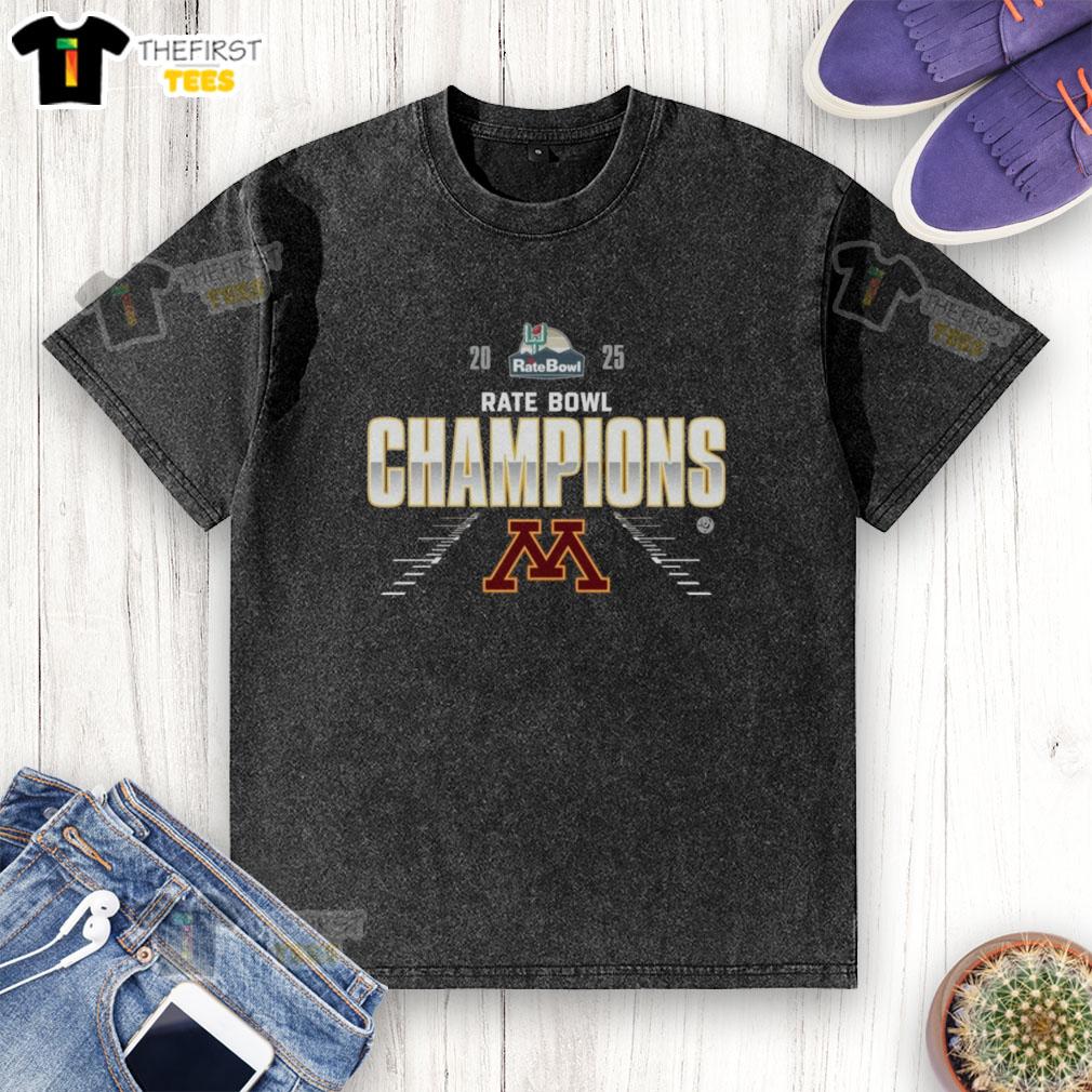 official-minnesota-golden-gophers-2025-rate-bowl-washed-t-shirt Official Minnesota Golden Gophers 2025 Rate Bowl washed t-shirt featuring team logo and vibrant colors.