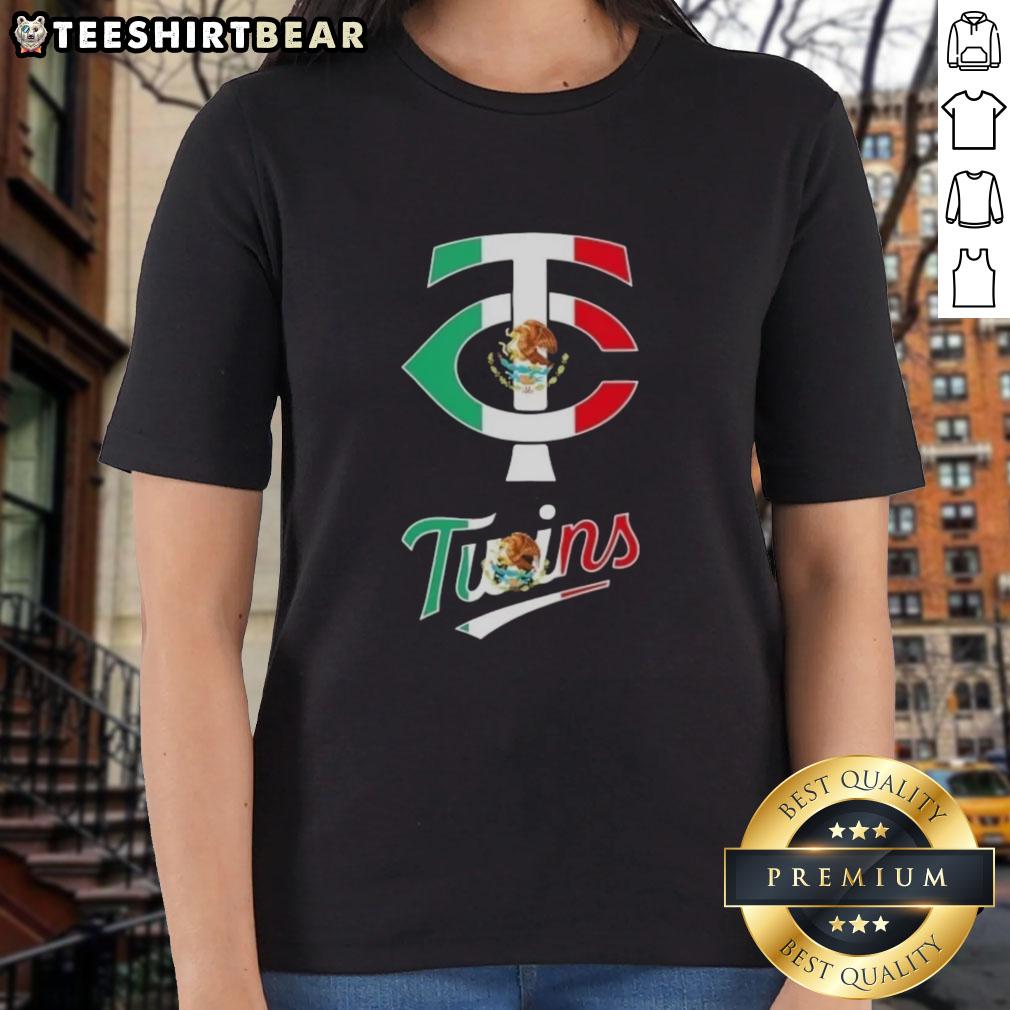 official-minnesota-twins-baseball-x-mexican-flag-ladies-tee Official Minnesota Twins Baseball ladies tee featuring a vibrant Mexican flag design, perfect for fans and casual wear.