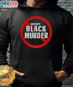 Alt Text: Official Mysonne Linen Boycott Black Murder Hoodie featuring bold graphics and a stylish design for streetwear enthusiasts.