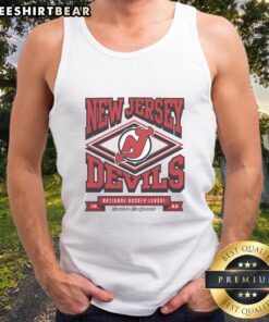 Alt Text: Official New Jersey Devils Heater Tank Top featuring team logo, perfect for fans and summer wear.