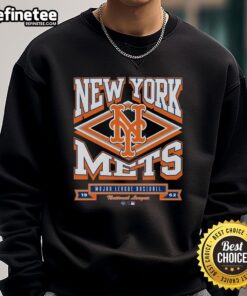 Official New York Mets heater sweatshirt in blue, featuring team logo and cozy design for fans and cold weather.