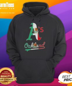 Official Oakland Athletics baseball hoodie featuring the Mexican flag design, perfect for fans and stylish sportswear.