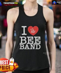 Official Honey Revenge I Heart Bee Band tank top featuring a stylish bee graphic, perfect for music lovers and fashion enthusiasts.