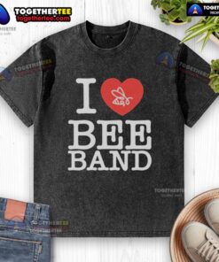 Official Honey Revenge I Heart Bee Band washed t-shirt featuring a stylish bee graphic and trendy design.