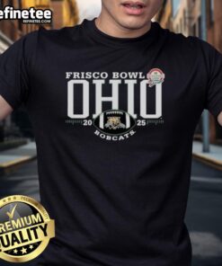Official Ohio Bobcats 2025 Frisco Bowl Logo T-Shirt featuring team colors and logo for fans and supporters.