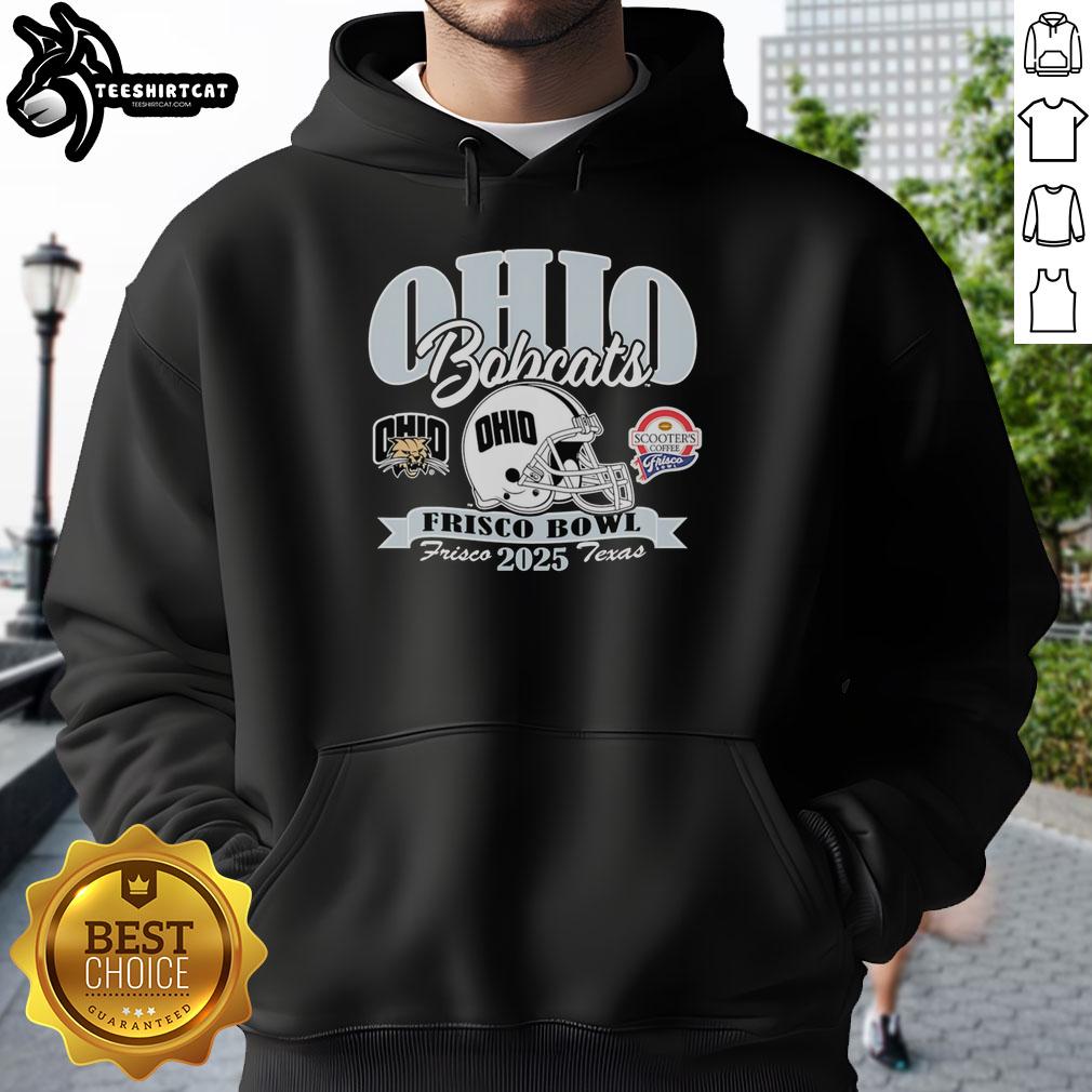 official-ohio-football-2025-frisco-bowl-hoodie Official Ohio Football 2025 Frisco Bowl hoodie in navy blue, featuring the team logo and stylish design for fans.