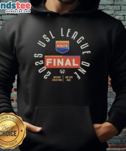 Official One Knoxville SC 2025 USL League One Final hoodie featuring team colors and logo, perfect for fans and supporters.